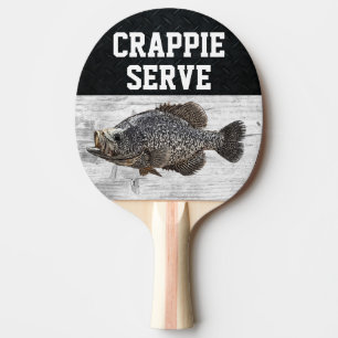 Raquette De Ping Pong Amusant Pun de pêche Crappie Sert Poisson Smack Pa