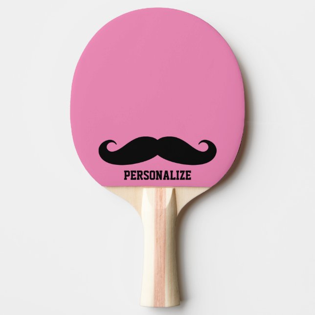 Raquette De Ping Pong Amusante moustache noire ping pong paddle (Devant)