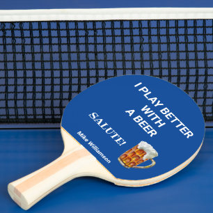 Raquette De Ping Pong Amusez-vous mieux avec un nom de message de bière