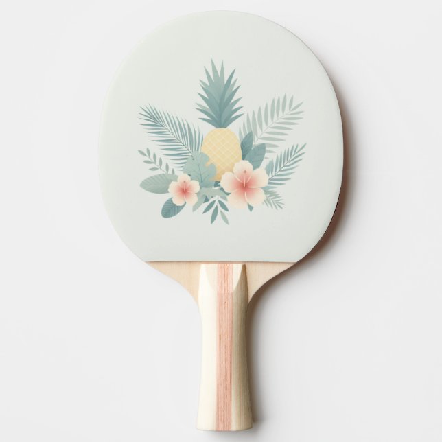 Raquette De Ping Pong Ananas floral & Hawaiian (Devant)