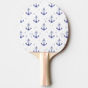 Raquette De Ping Pong Ancre d'aquarelle Motif 2