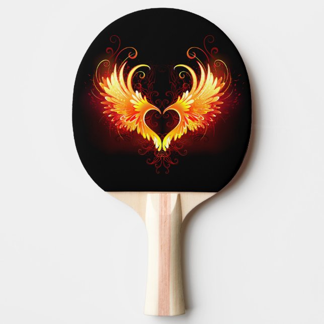 Raquette De Ping Pong Angel Fire Heart with Wings (Devant)