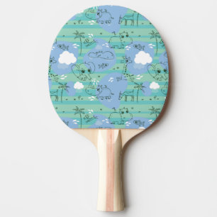 Raquette De Ping Pong Animaux mignons jouant avec de l'eau 3