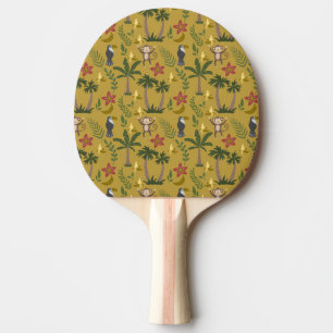 Raquette De Ping Pong Animaux tropicaux singe motif sans soudure, macaw