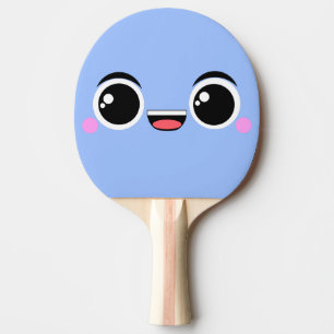 Raquette De Ping Pong Anime heureux de Kawaii fait face