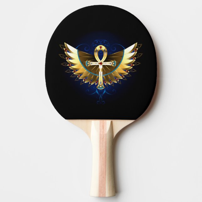 Raquette De Ping Pong Ankh or avec ailes (Devant)