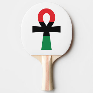 Raquette De Ping Pong Ankh rouge, noir et vert