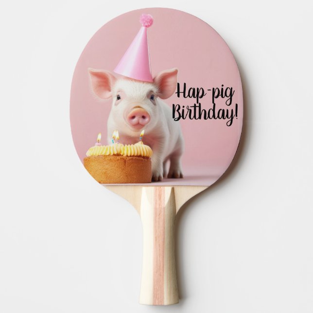 Raquette De Ping Pong Anniversaire du cochon de lait ! (Devant)