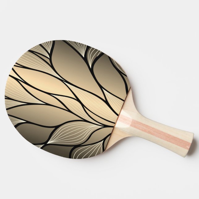 Raquette De Ping Pong Antique Gold Creative Leave Motif (Côté)