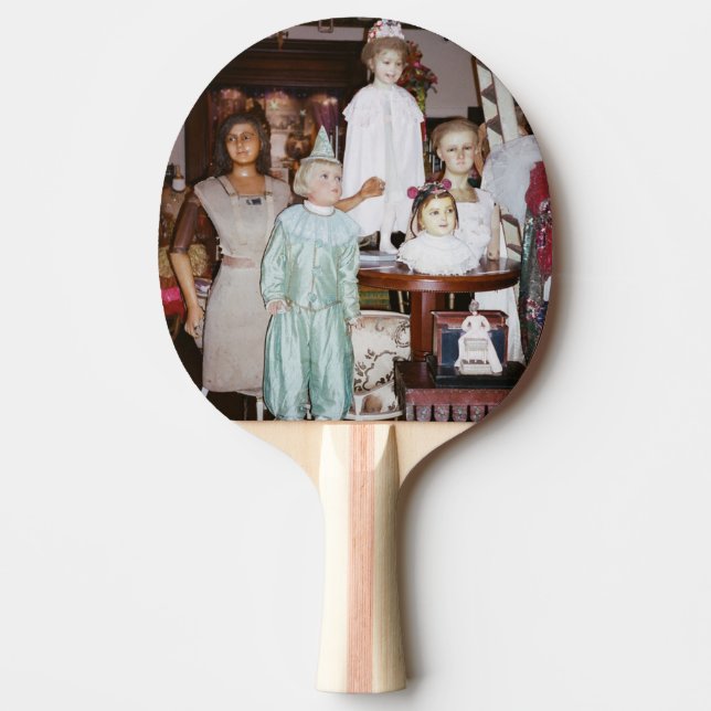 Raquette De Ping Pong Antiquité vintage Dolls (Devant)