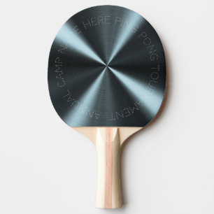 Raquette De Ping Pong Apparence métallique radiale personnalisée - Bleu