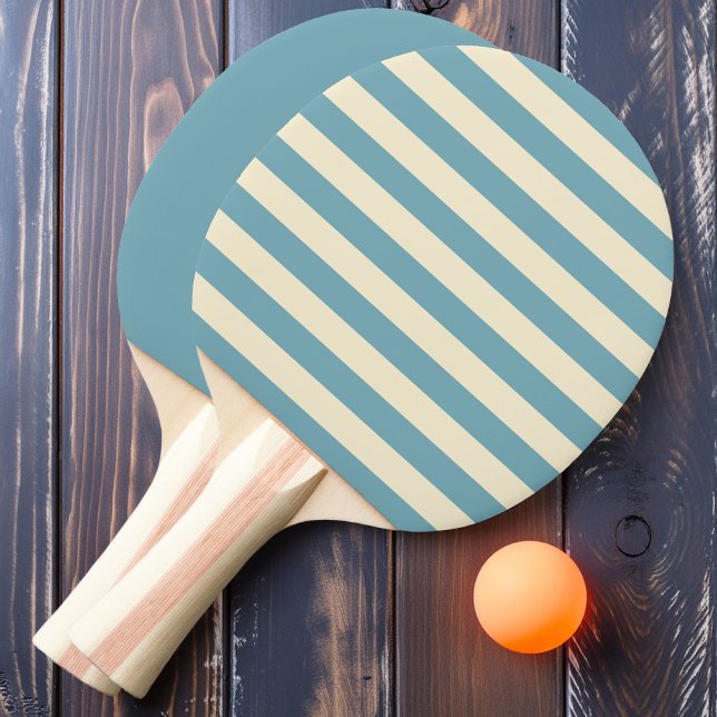 Raquette De Ping Pong Aqua chaud L'après-midi Polo Stripes et Solide (Créateur téléchargé)
