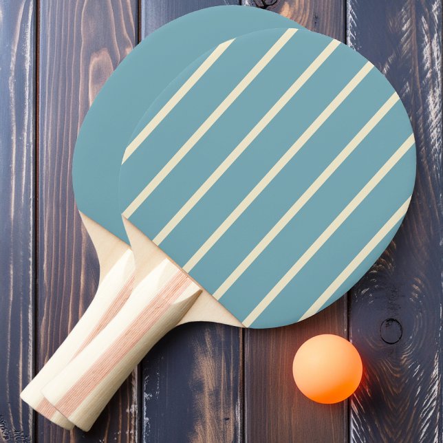Raquette De Ping Pong Aqua chaud Striping après-midi et solide (Créateur téléchargé)