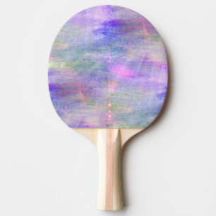 Raquette De Ping Pong aquarelle bleue et rose sans couture de jaune