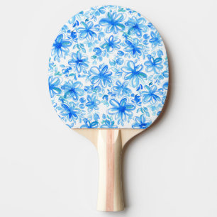 Raquette De Ping Pong Aquarelle Floral Chintz Motif mignon