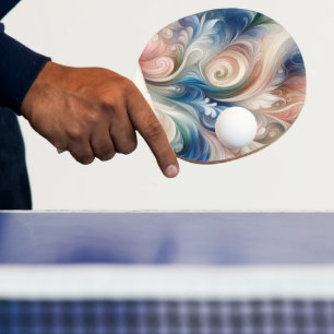 Raquette De Ping Pong Aquarelle Imaginaire Floral Romantique Motif