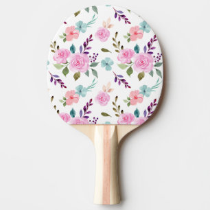 Raquette De Ping Pong Aquarelle rose