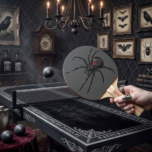Raquette De Ping Pong Araignée Veuve Noire Dessin Original Art