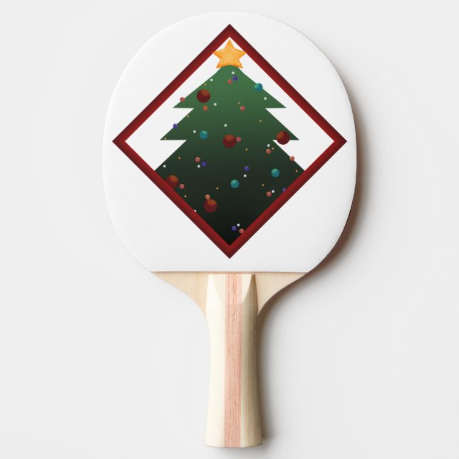 Raquette De Ping Pong Arbre de Noël (Devant)