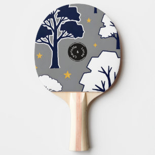 Raquette De Ping Pong Arbre et Étoile de la Forêt Moderne Personnalisés 