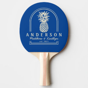 Raquette De Ping Pong Arc de mariage et nom de l'ananas royal de milieu