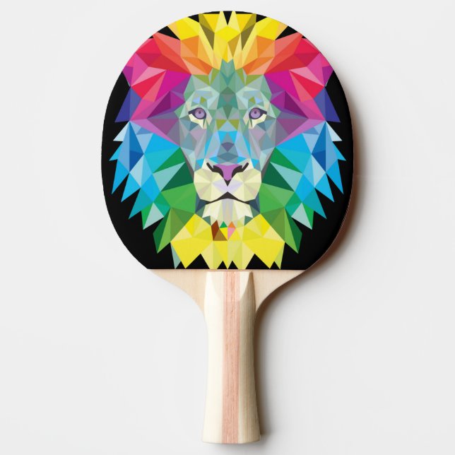 Raquette De Ping Pong Arc-en-ciel Lion (Dos)