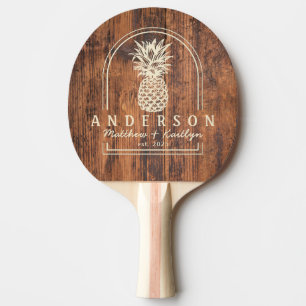 Raquette De Ping Pong Arche de mariage en bois récupéré en forme de anan