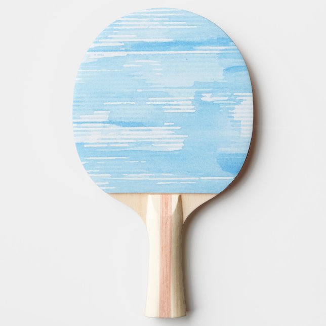 Raquette De Ping Pong Arrière - plan bleu abstrait d'aquarelle, texture (Devant)