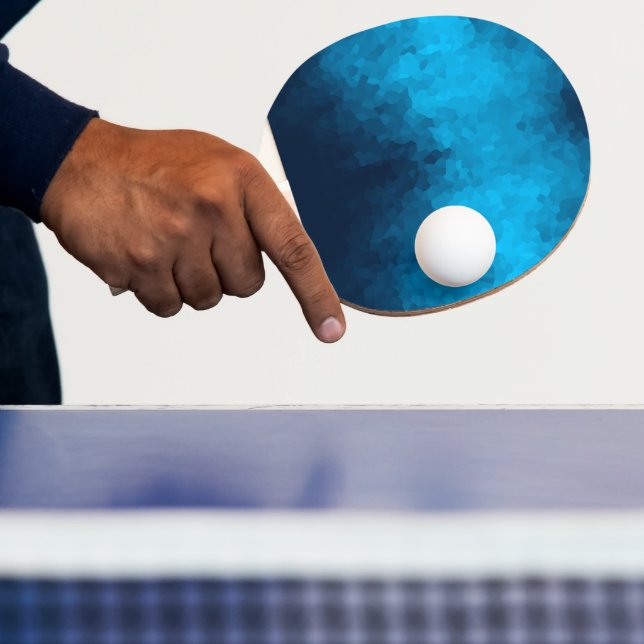 Raquette De Ping Pong Arrière - plan bleu cristallisé Abstrait (Insitu)