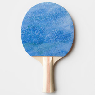 Raquette De Ping Pong Arrière - plan bleu d'aquarelle