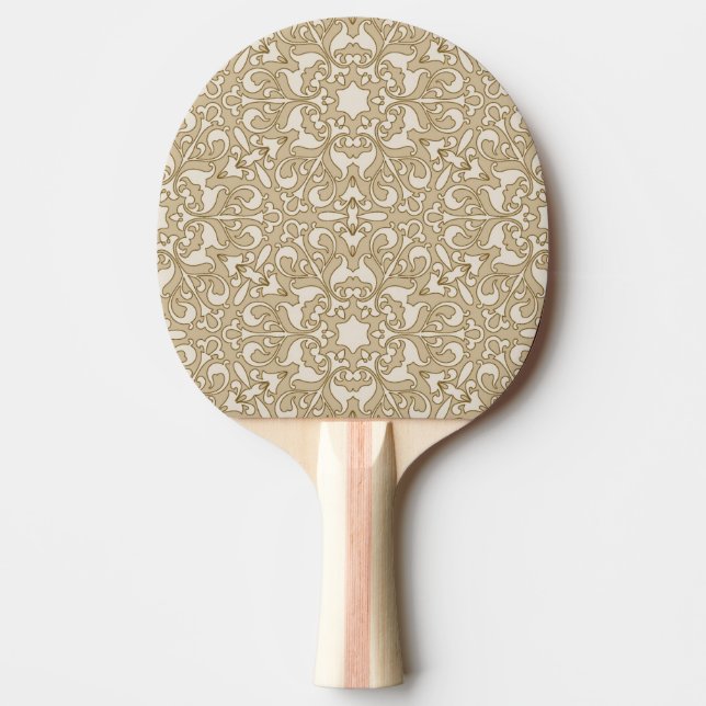 Raquette De Ping Pong Arrière - plan fleuri floral (Devant)