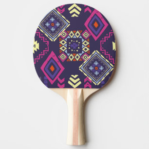 Raquette De Ping Pong Arrière - plan géométrique tribal, primitif.