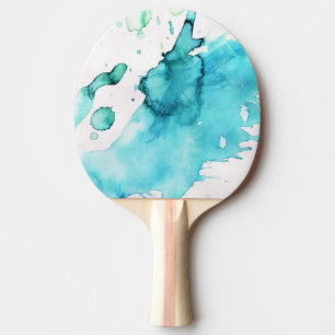 Raquette De Ping Pong Arrière - plan peint à la main d'aquarelle