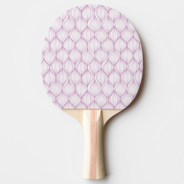 Raquette De Ping Pong Arrière - plan pourpre de motif de rayures d'ogee (Devant)