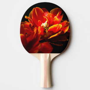 Raquette De Ping Pong Arrière - plan rouge tulipes foncé