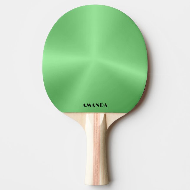 Raquette De Ping Pong arrière - plan vert métallique (Devant)