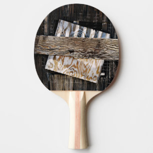 Raquette De Ping Pong Arrière-plan Vieux Maison En Bois