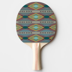 Raquette De Ping Pong Art à motifs du Sud-Ouest américain et couleurs te