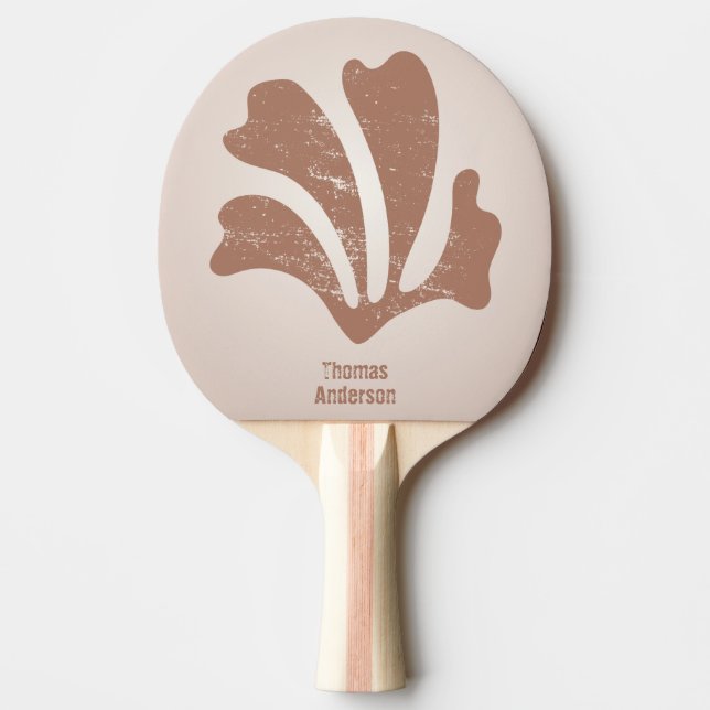 Raquette De Ping Pong Art abstrait algues brunes, varech (Devant)