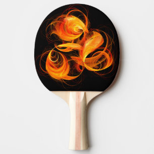 Raquette De Ping Pong Art Abstrait Fireball
