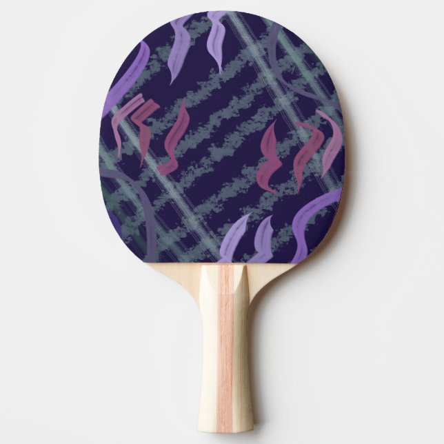 Raquette De Ping Pong Art de motif abstrait de coups de pinceau aquarell (Devant)