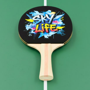 Raquette De Ping Pong Art de rue urbain Graffiti de parachutisme SKY LIF