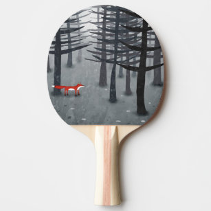 Raquette De Ping Pong Art Forêt Fox