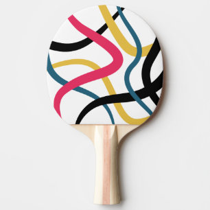 Raquette De Ping Pong Art graphique moderne coloré, chaotique et audacie