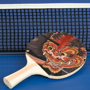 Raquette De Ping Pong Art japonais Yokai Oni King Shutendoji