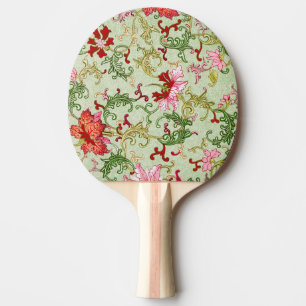 Raquette De Ping Pong Art Nouveau Chinois Floral Vintage Chinoiserie