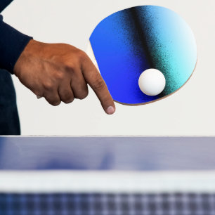 Raquette De Ping Pong Artwork Abstrait noir bleu