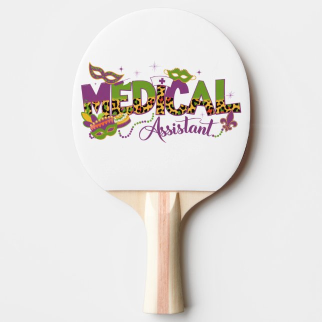 Raquette De Ping Pong Assistant Médical - Mardi Gras (Devant)