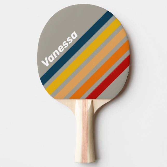 Raquette De Ping Pong Aurora Arcade Angled Striping with Name (Devant)