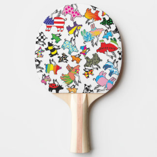 Raquette de ping pong avec cochon volant